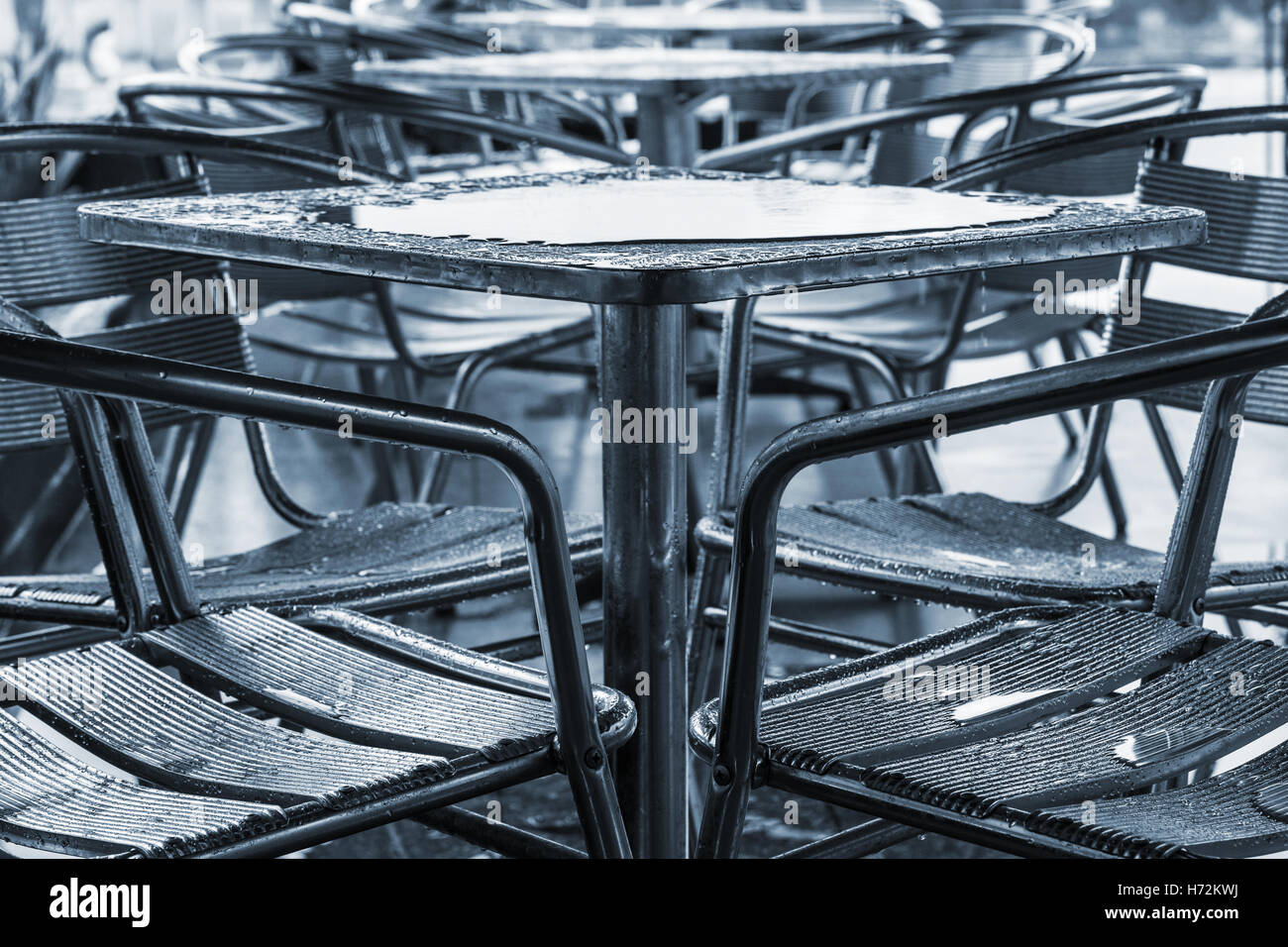 puddle on the table in a cafe Stock Photo - Alamy