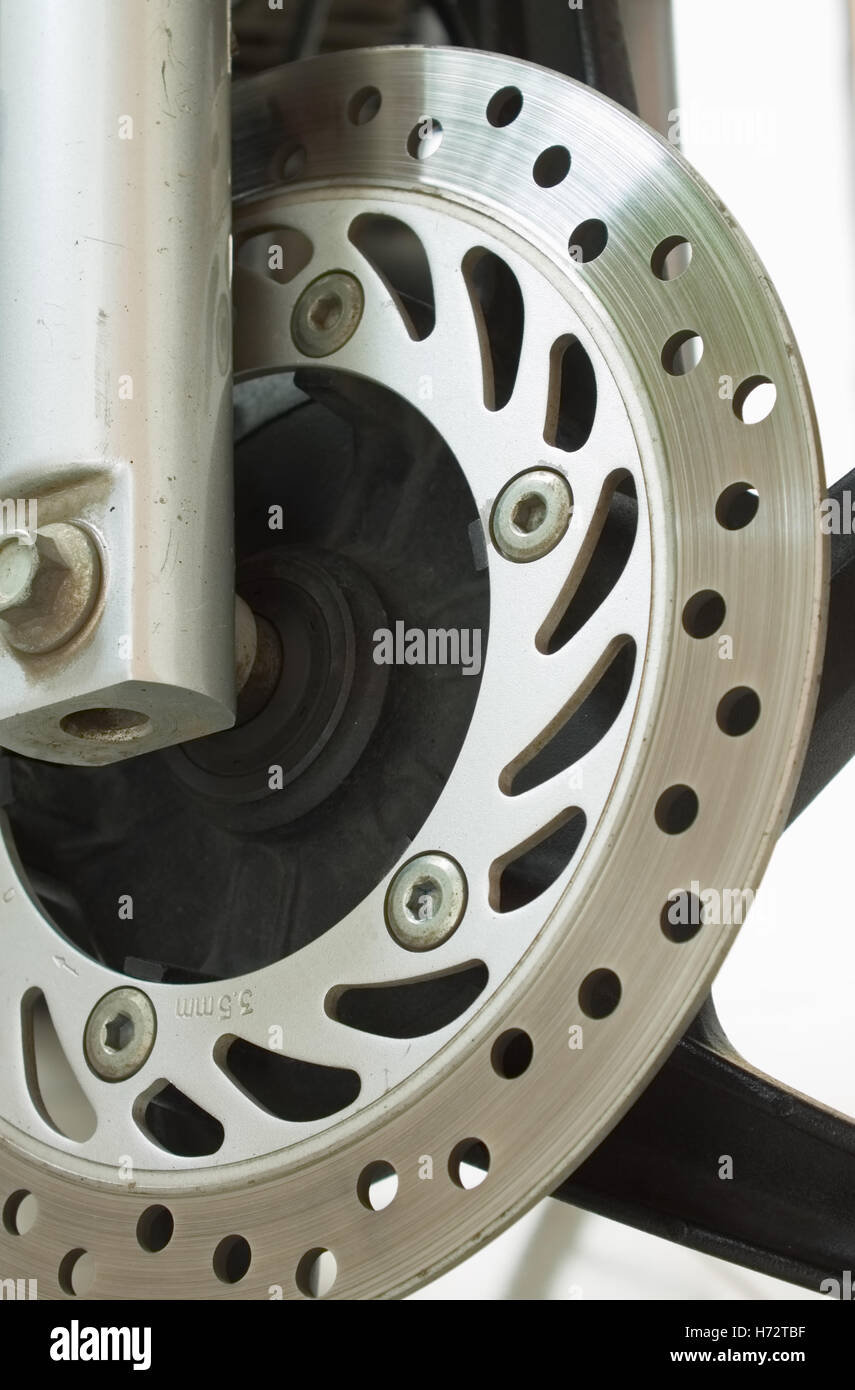 Standard ventilated motorcycle steel disc brake Stock Photo Alamy
