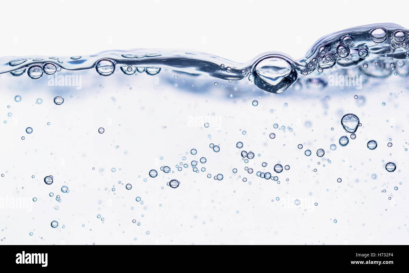 flowing water isolated on white background Stock Photo