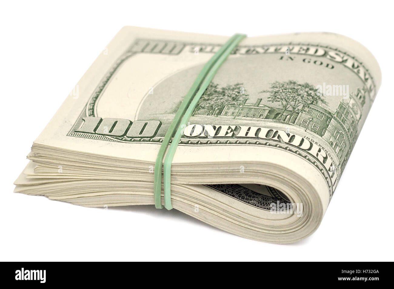 dollars isolated on white background Stock Photo