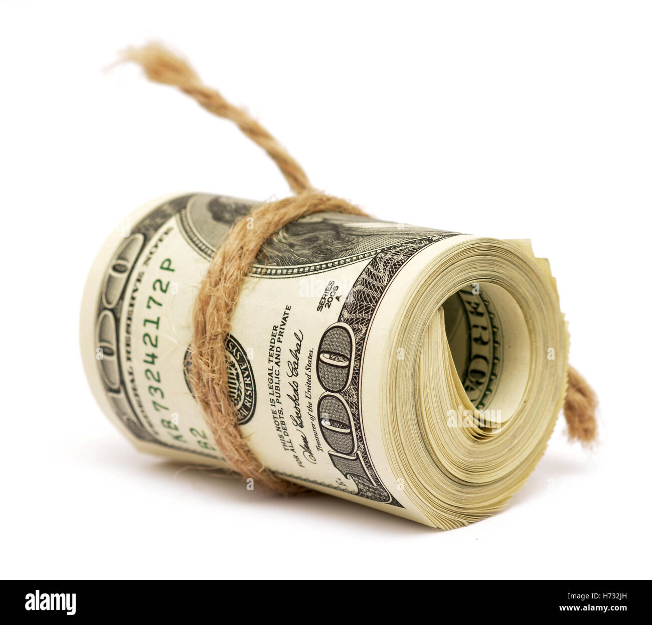 dollar roll isolated on white background Stock Photo Alamy
