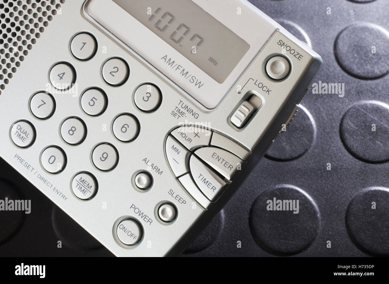 Battery powered radio that is tuned to a frequency to receive local