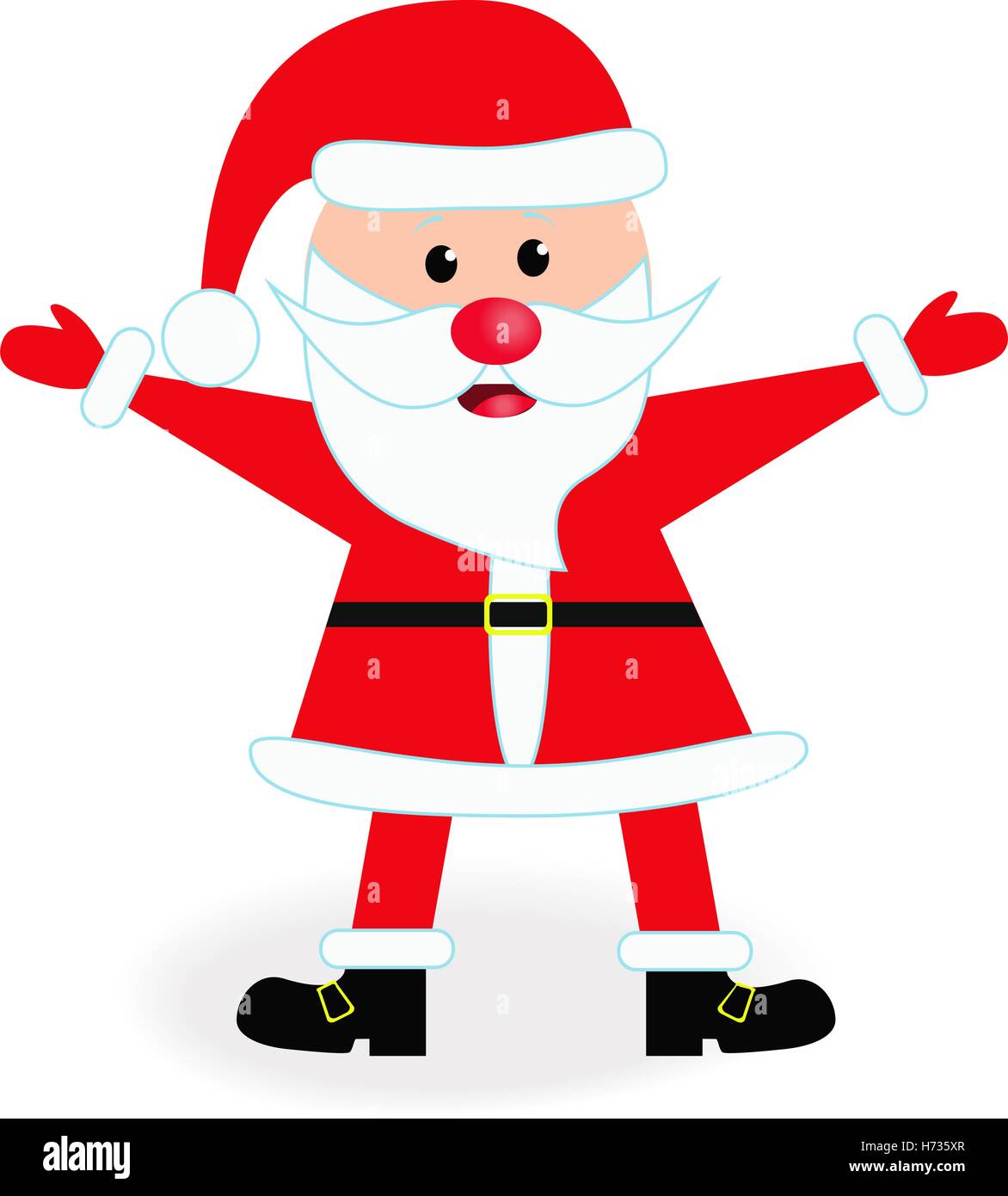 Vector illustration set of hand drawn Christmas Santa Claus. Pictures ...