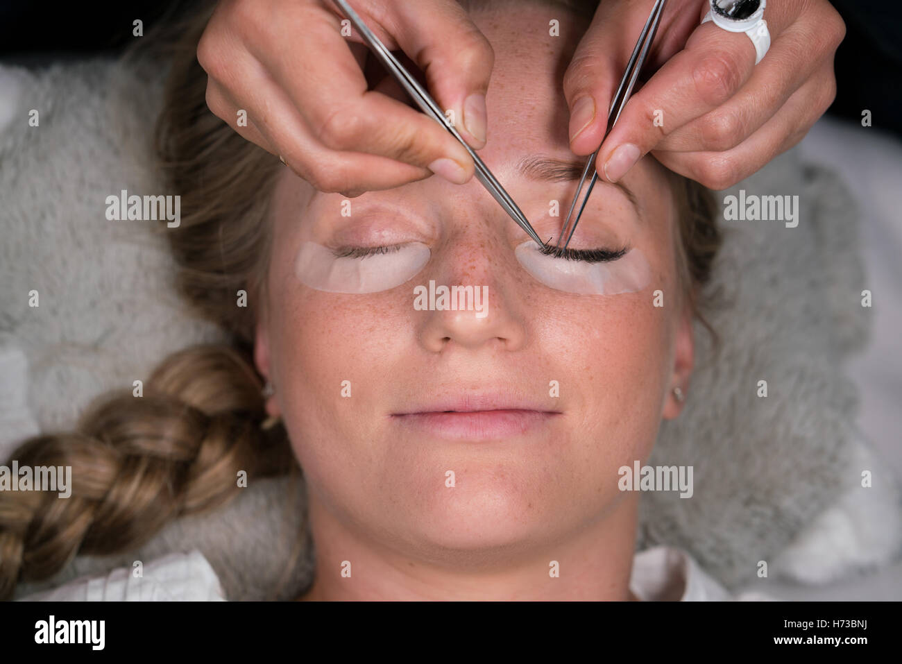 Woman Eye with Long Eyelashes Stock Photo