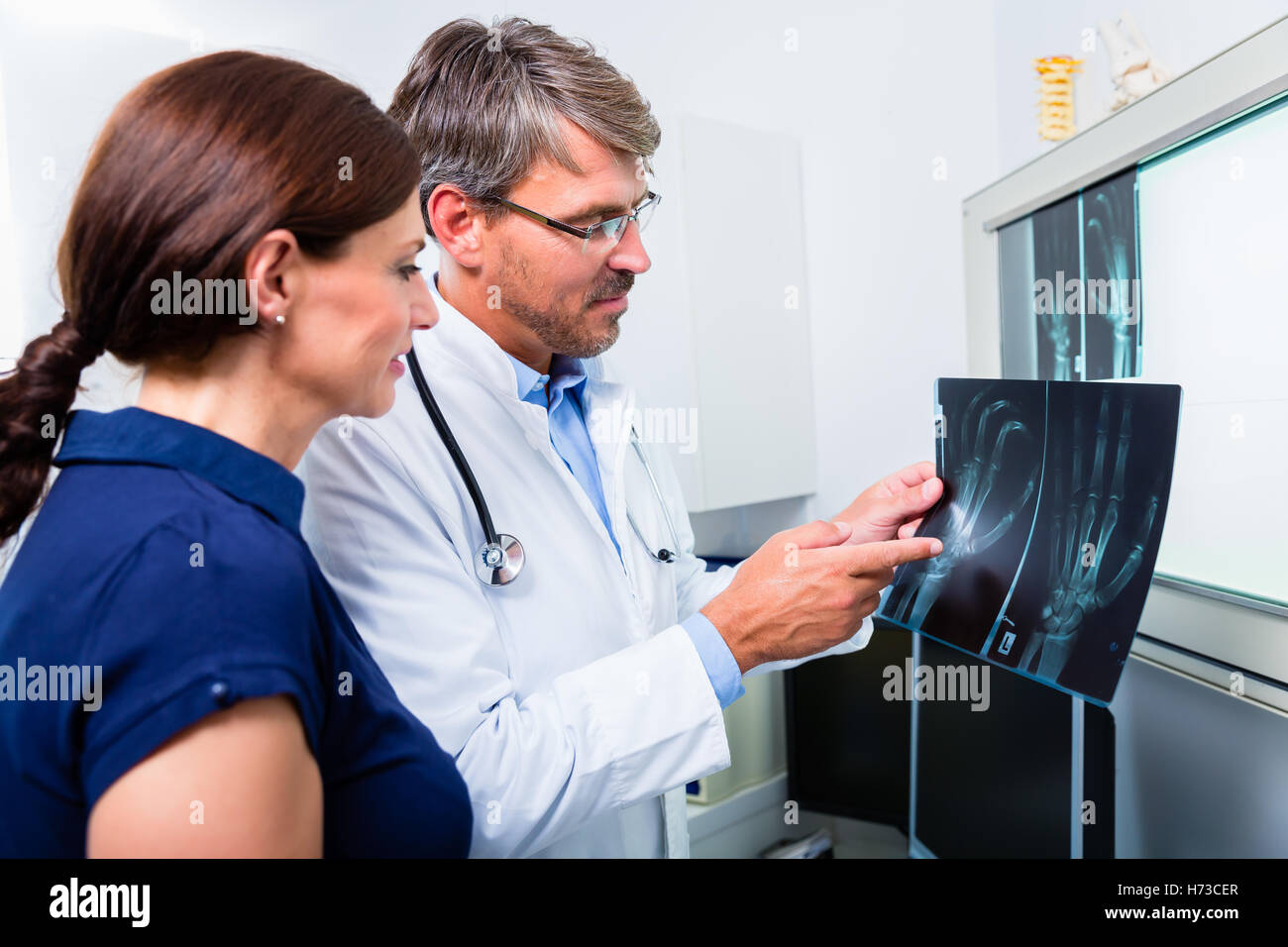 doctor physician medic medical practicioner woman humans human beings people folk persons human human being hand european Stock Photo