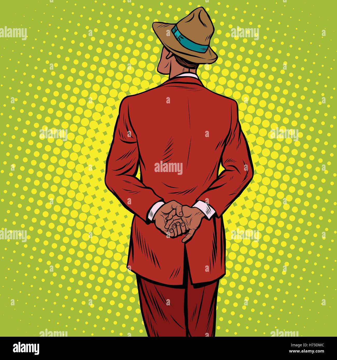 Retro man is back Stock Vector