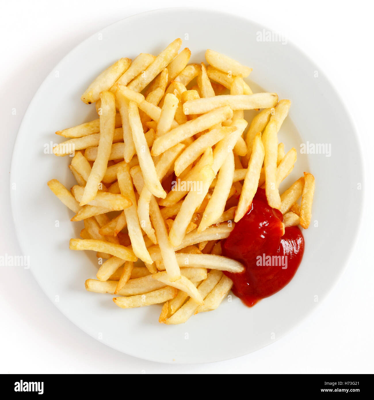 Crispy French fries with ketchup ready to eat Stock Photo Alamy