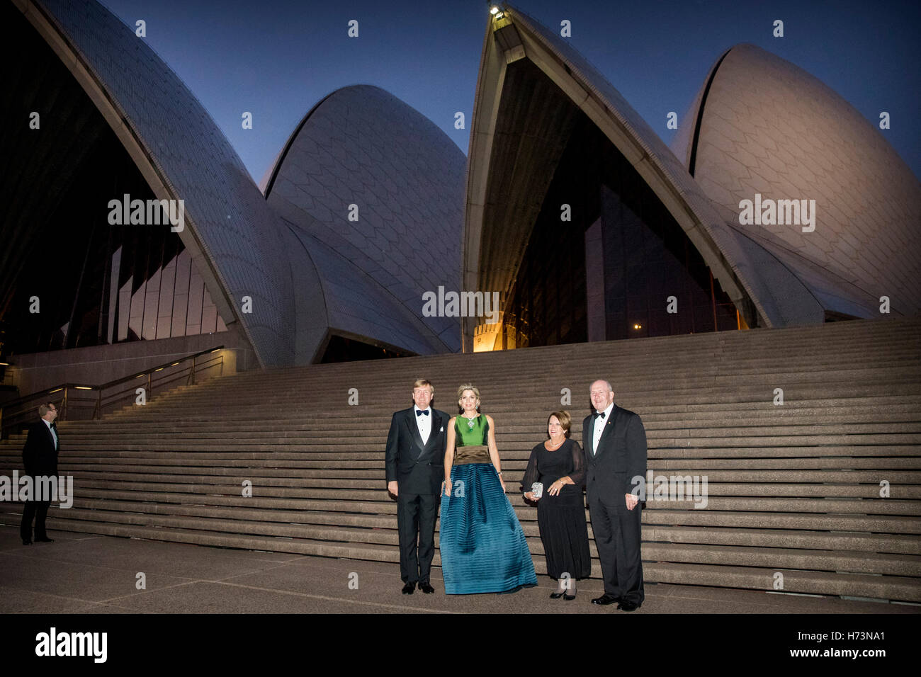 King Willem-Alexander and Queen Maxima of The Netherlands offer an concert by brothers Arthur and Lucas Jussen and the Sydney Symphony Orchestra to Australian Governor General Peter Cosgrove and his wife at the Sydney Opera House, Australia, 2 November 2016. The Dutch King and Queen are in Australia for an 5 day state visit. Photo: Patrick van Katwijk - NETHERLANDSOUT/Point de Vue Out - NO WIRE SERVICE - Stock Photo