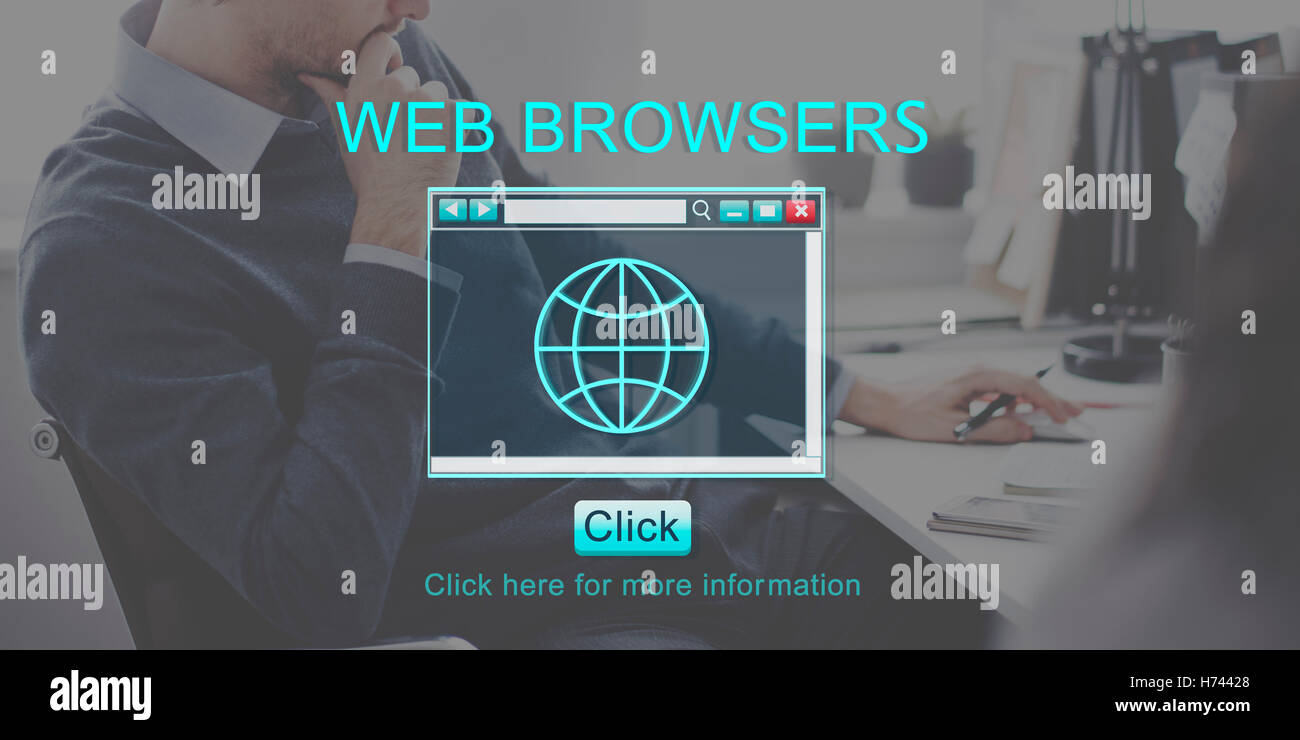 Web Browsers Internet Connection Homepage Concept Stock Photo - Alamy
