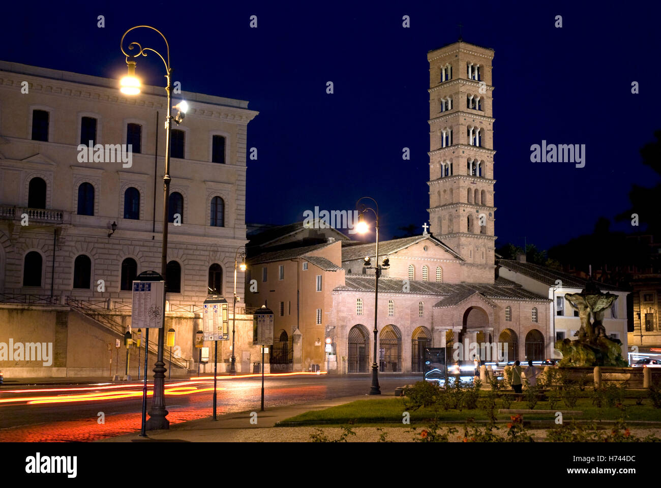 Church of Santa Maria in Cosmedin, Piazza Bocca della Verita, Rome, Italy, Europe Stock Photo