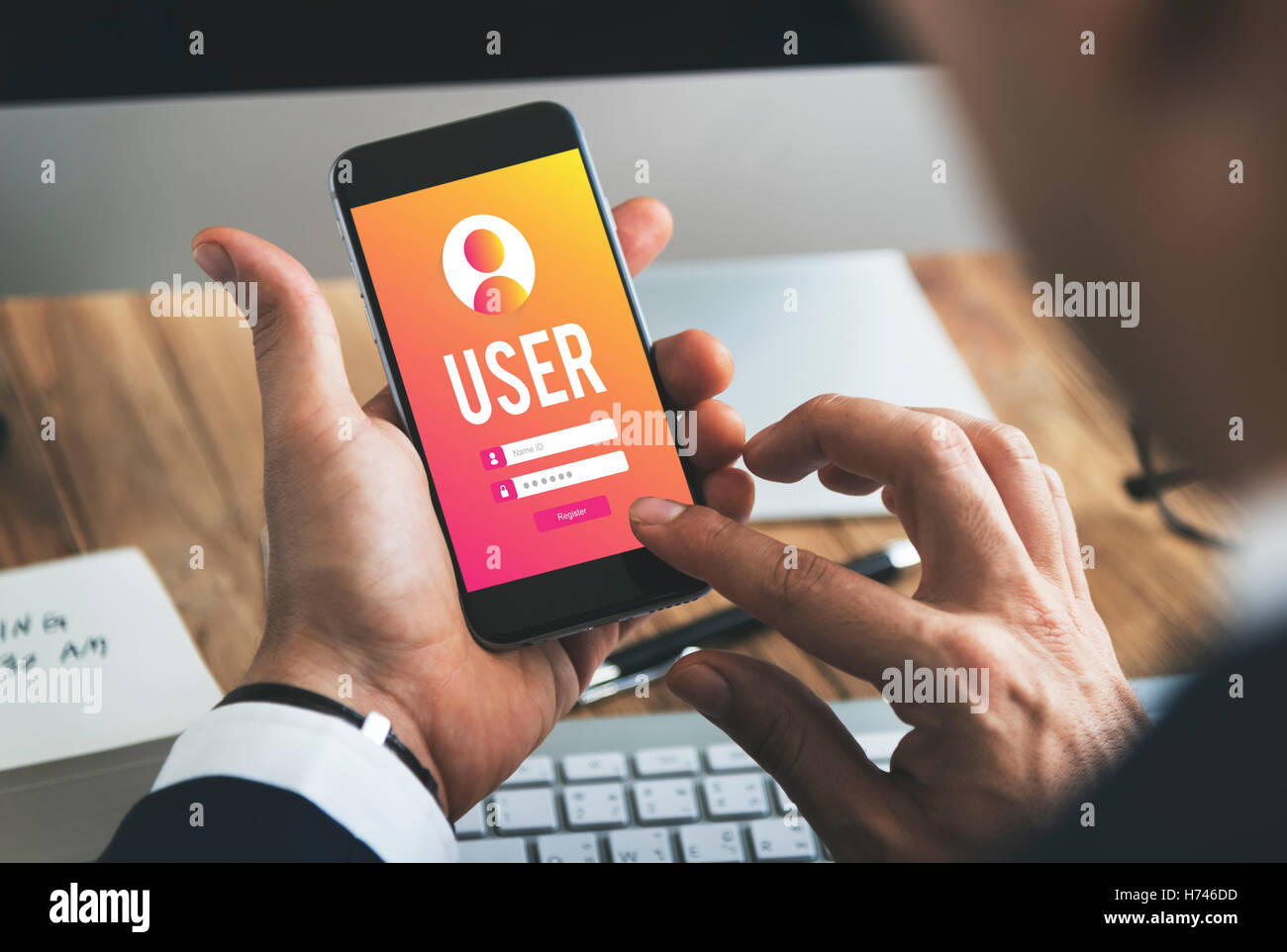 User Login Name Password Concept Stock Photo