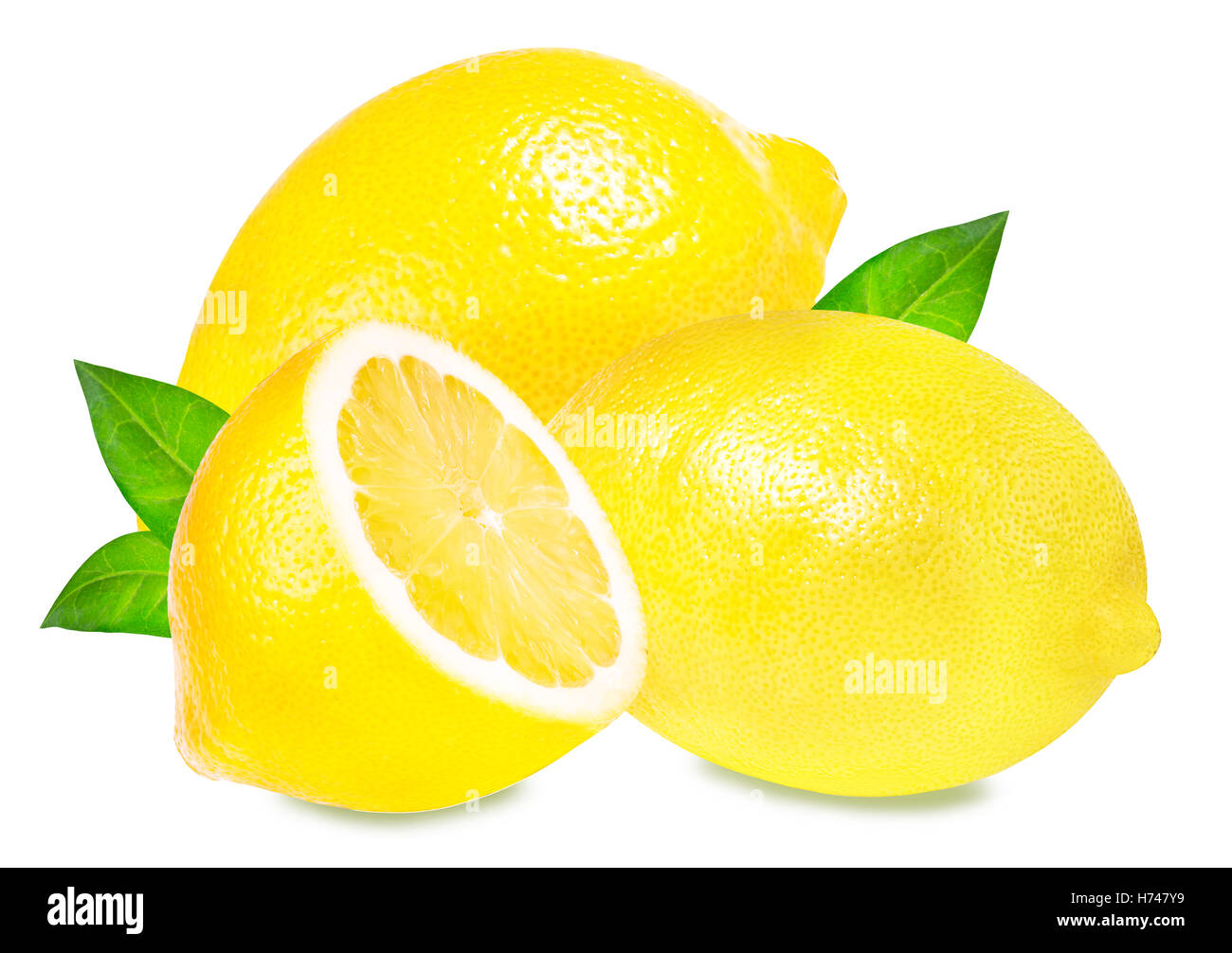 Fresh lemon isolated on white background Stock Photo - Alamy
