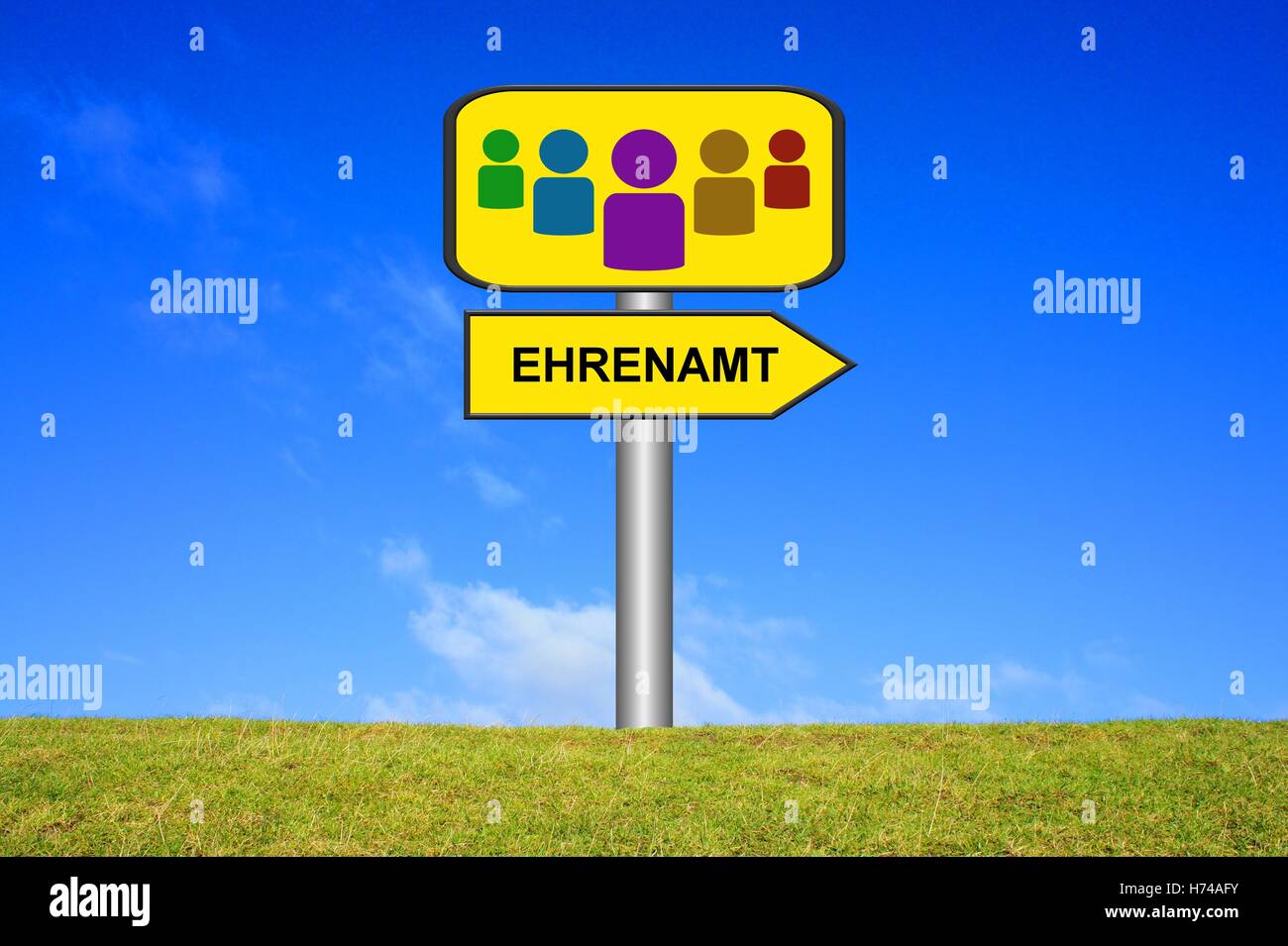 Signs pointing meadow hi-res stock photography and images - Alamy