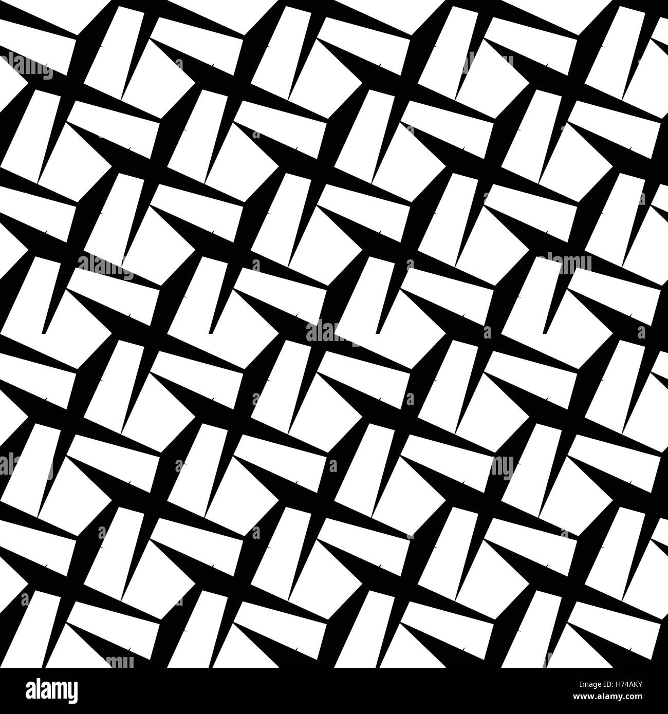 Abstract black and white geometric pattern. Seamlessly repeatable Stock ...