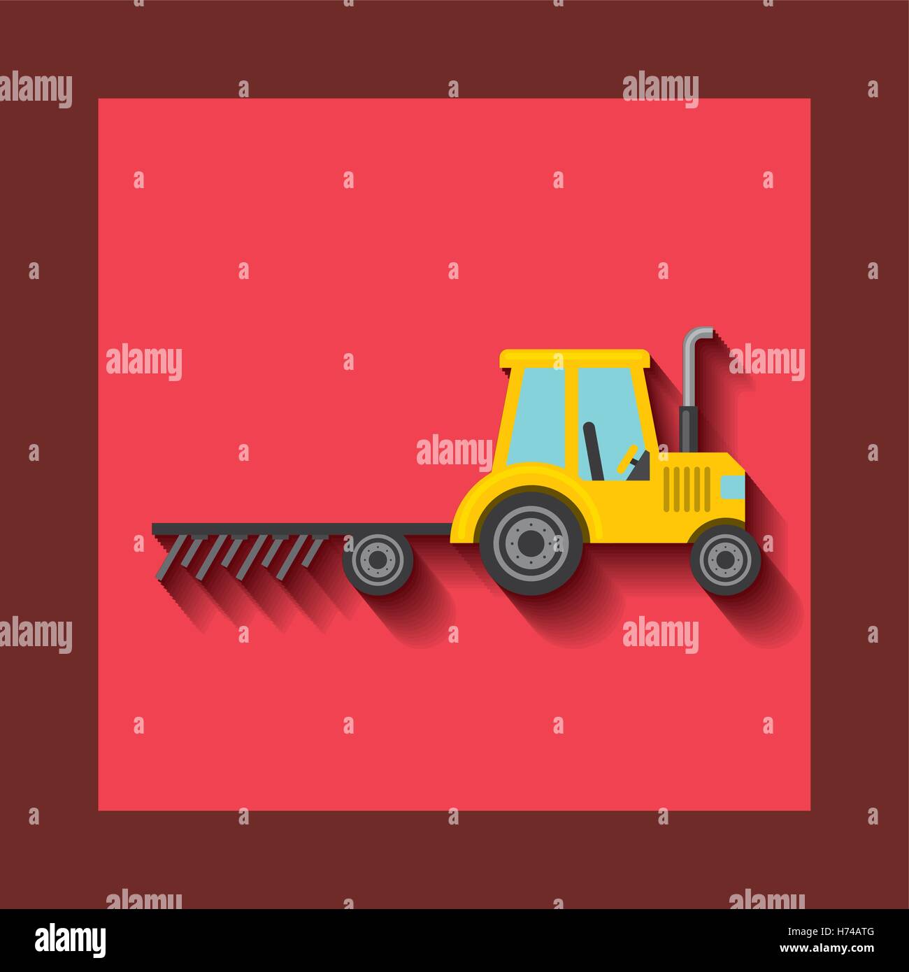 tractor farm vehicle isolated icon vector illustration design Stock ...