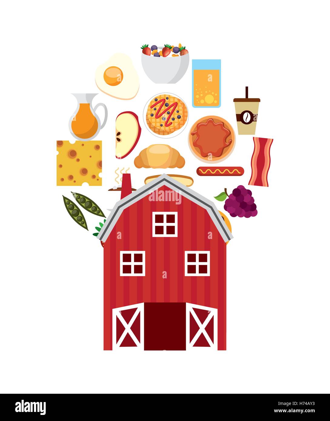farm fresh emblem icons vector illustration design Stock Vector Image ...