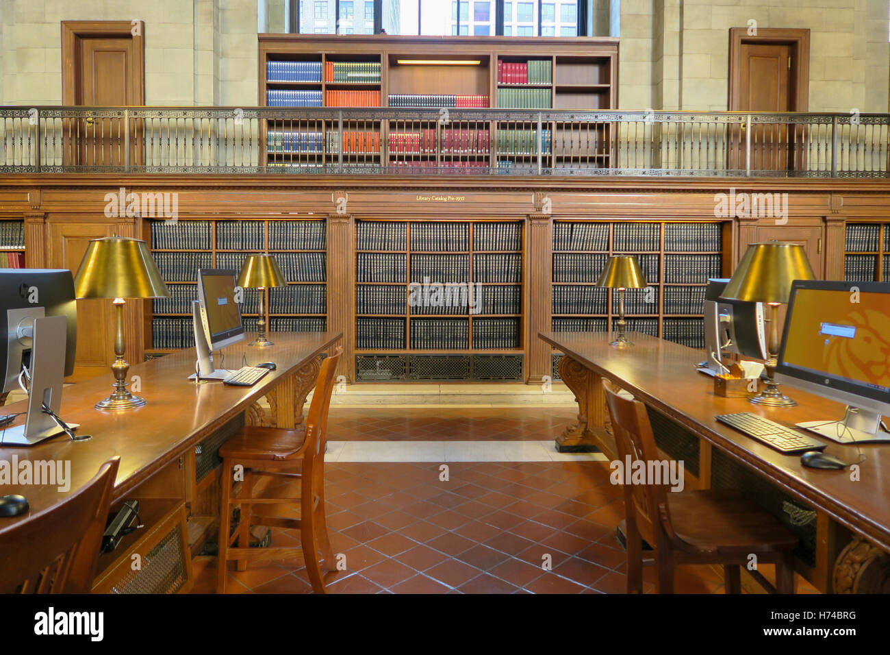 Bill Blass Public Catalog Room, New York Public Library, NYC Stock Photo