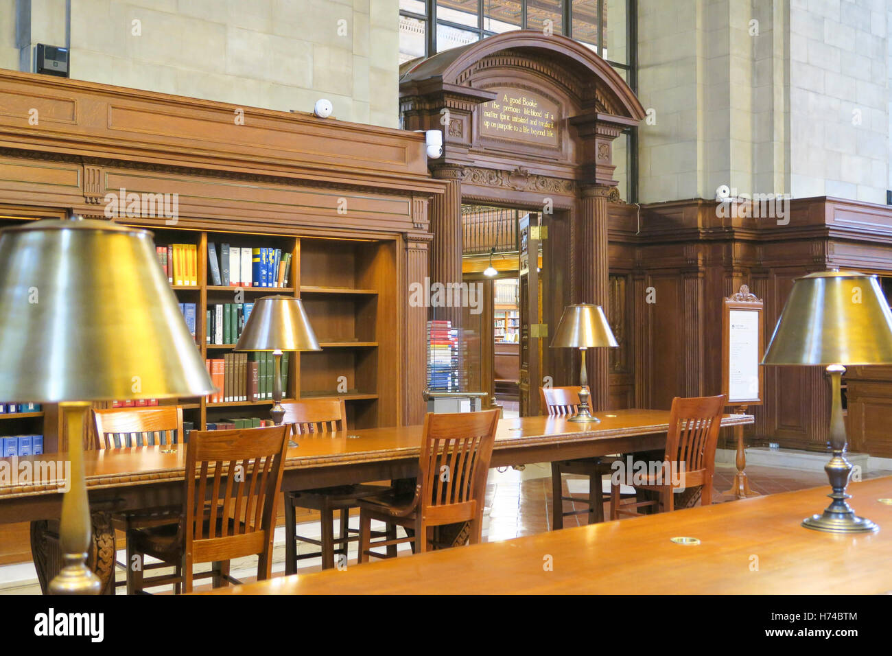 Bill Blass Public Catalog Room, New York Public Library, NYC Stock