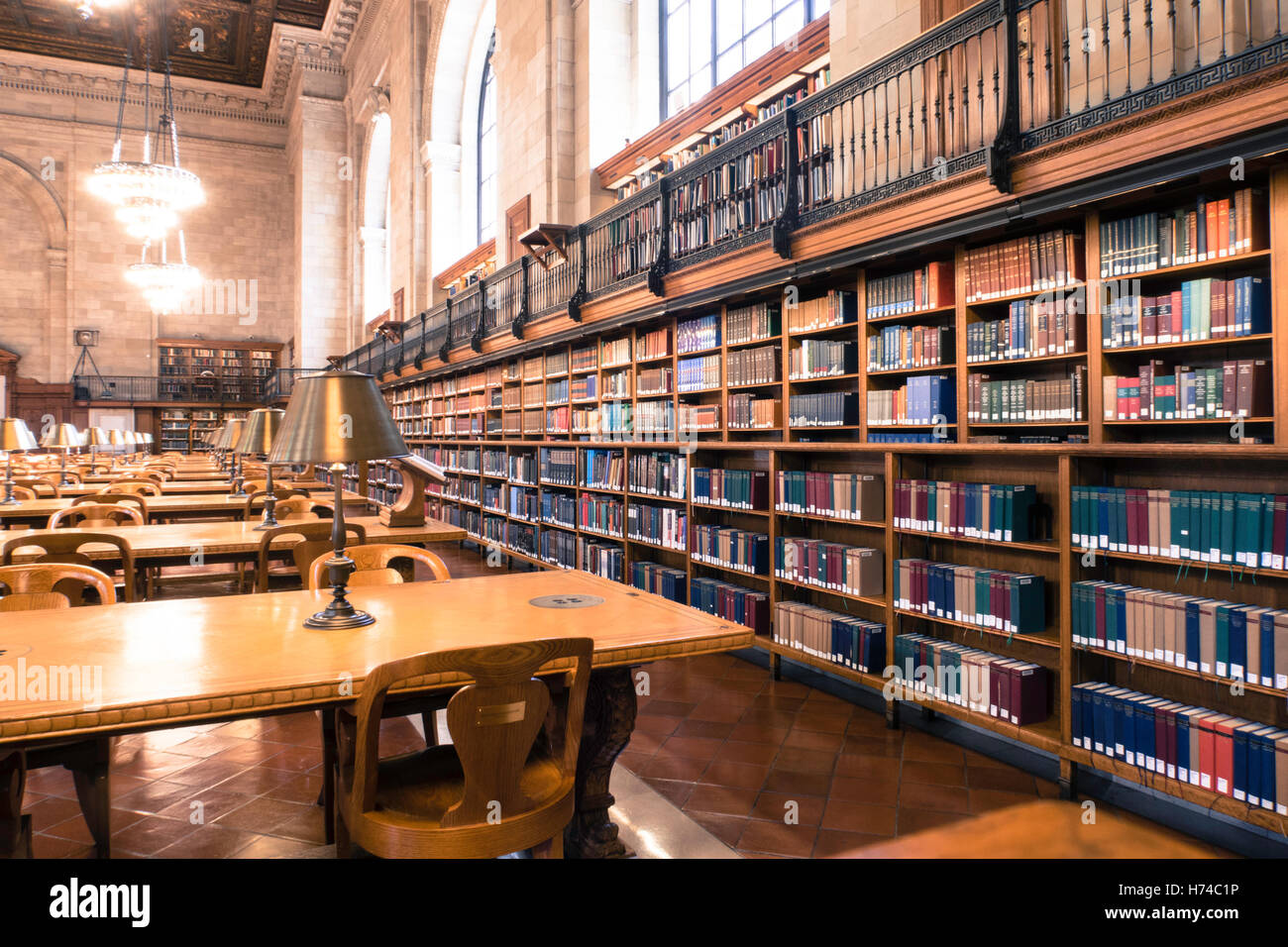 Rose Main Reading Room, New York Public Library, NYC Stock Photo