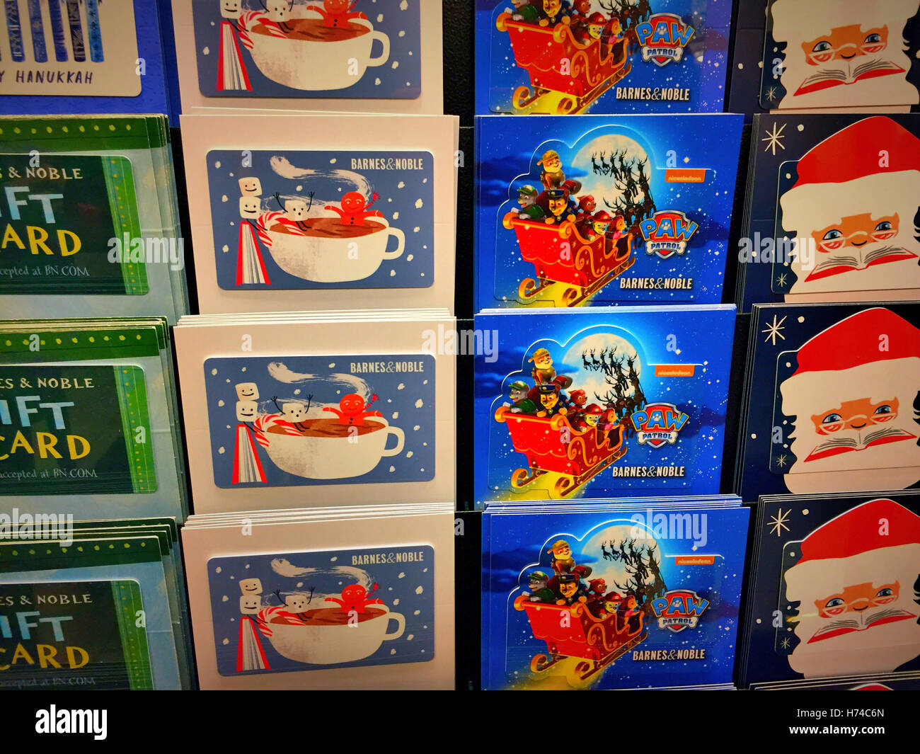 Barnes & Noble Prepaid Holiday Gift Cards Display, USA Stock Photo Alamy