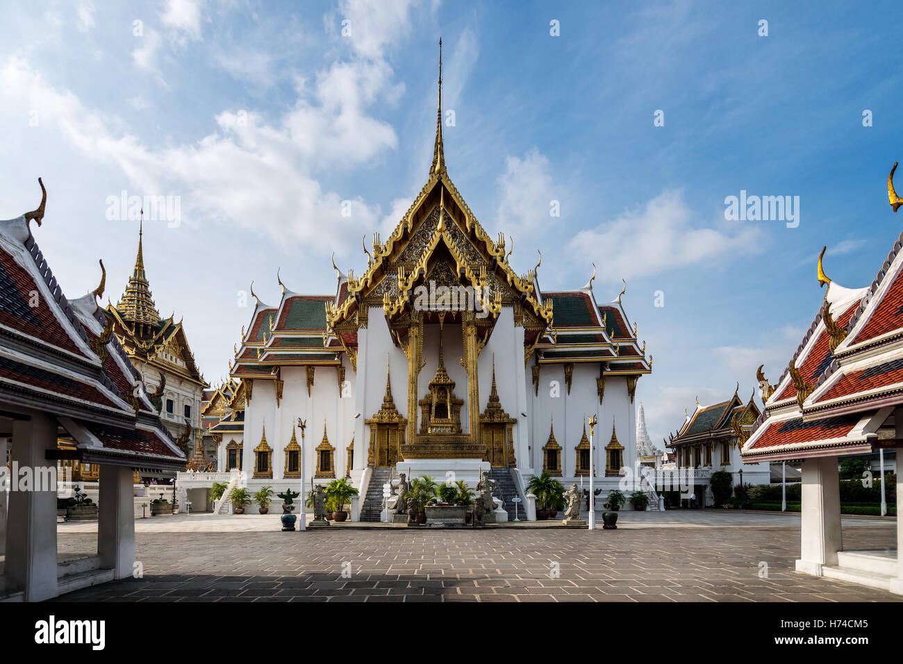 Dusit Maha Prasat Throne Hall in Grand palace at Bangkok, Thailand. Stock Photo