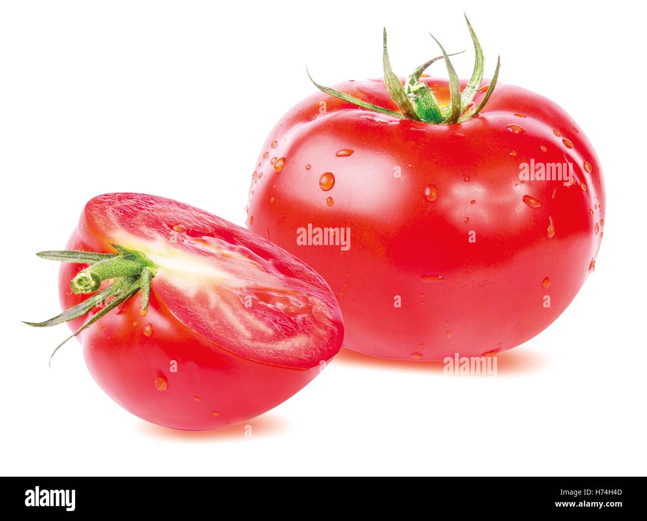 Tomato top view isolated hi-res stock photography and images - Alamy