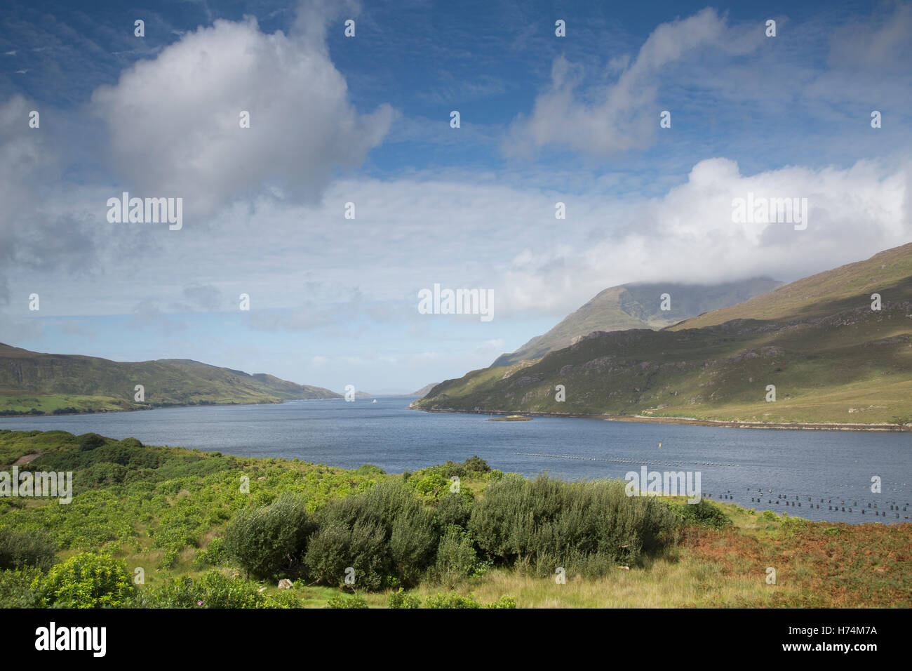 Killary Fjord Lake; Leenane, Connemara; Galway; Ireland Stock Photo - Alamy