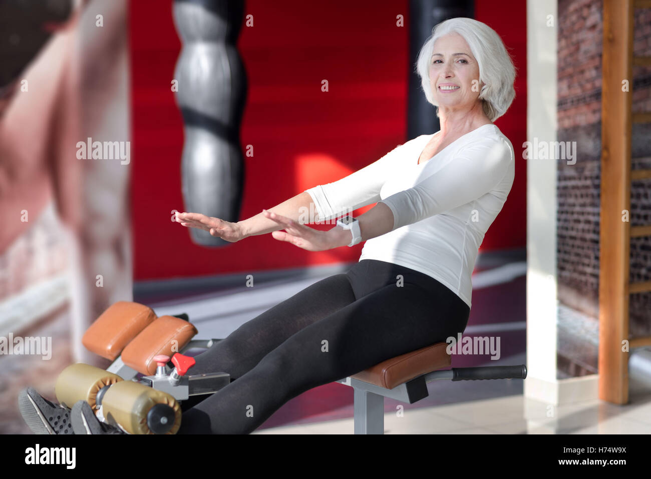 Slim attractive senior woman hi-res stock photography and images - Alamy