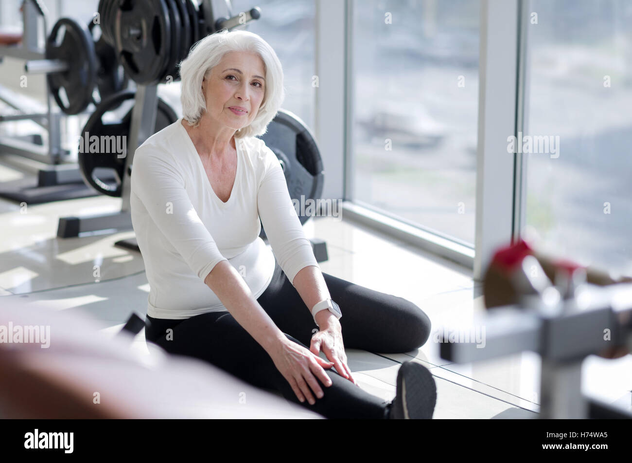 Slim attractive senior woman hi-res stock photography and images - Alamy