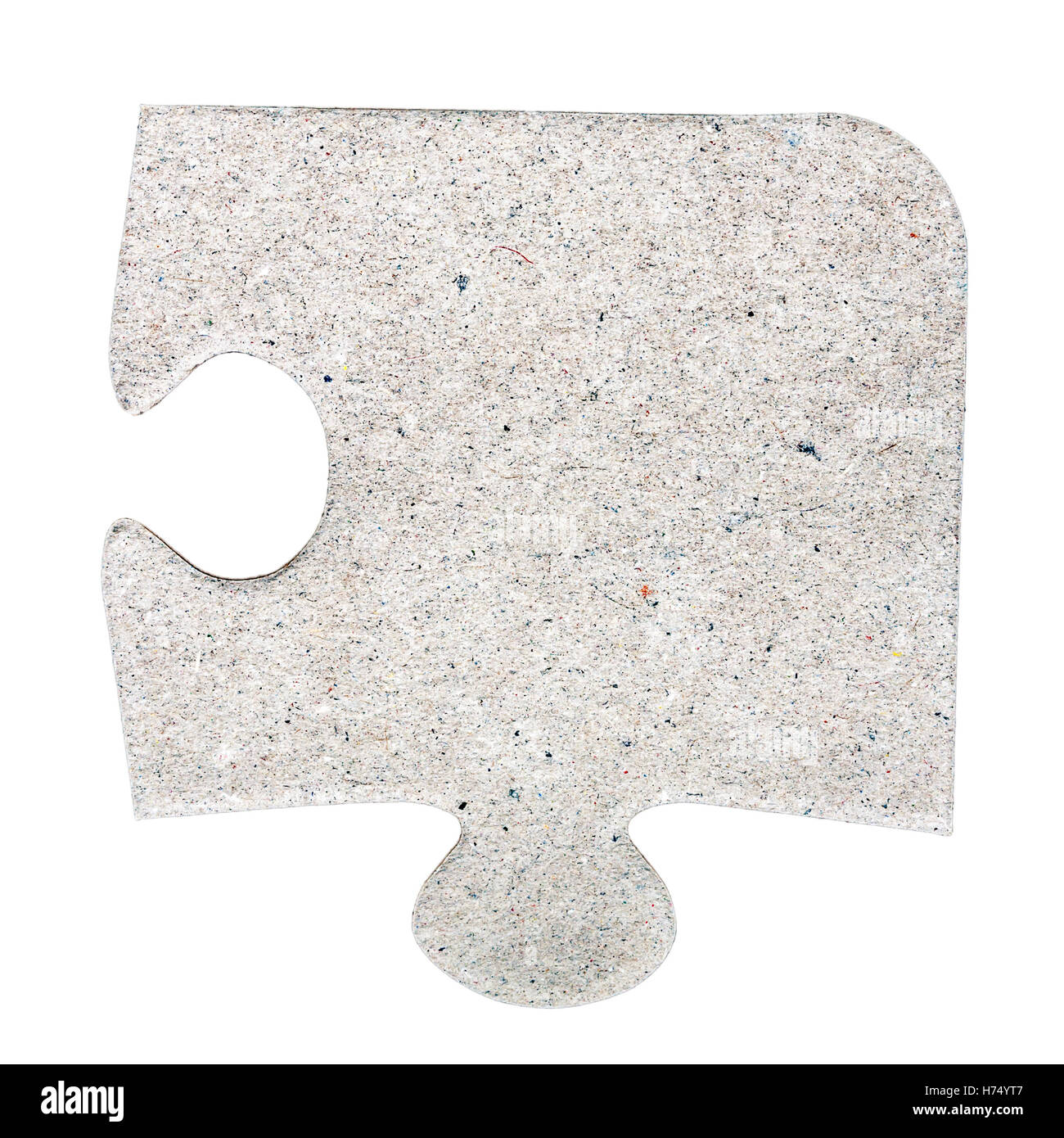 Single cardboard jigsaw puzzle piece isolated on white Stock Photo Alamy