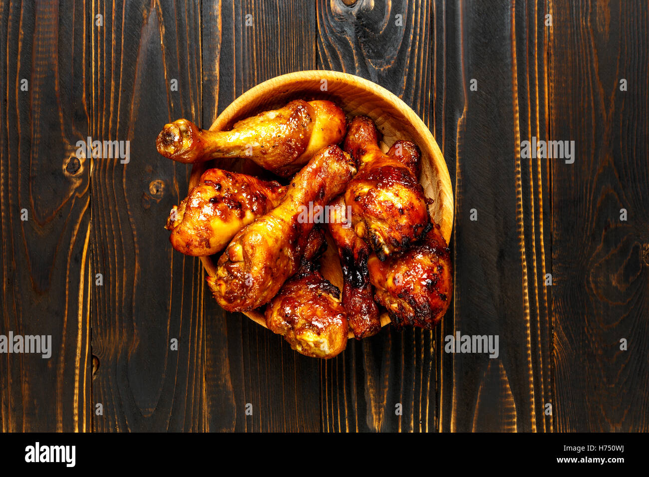 roasted chicken legs with herbs Stock Photo Alamy