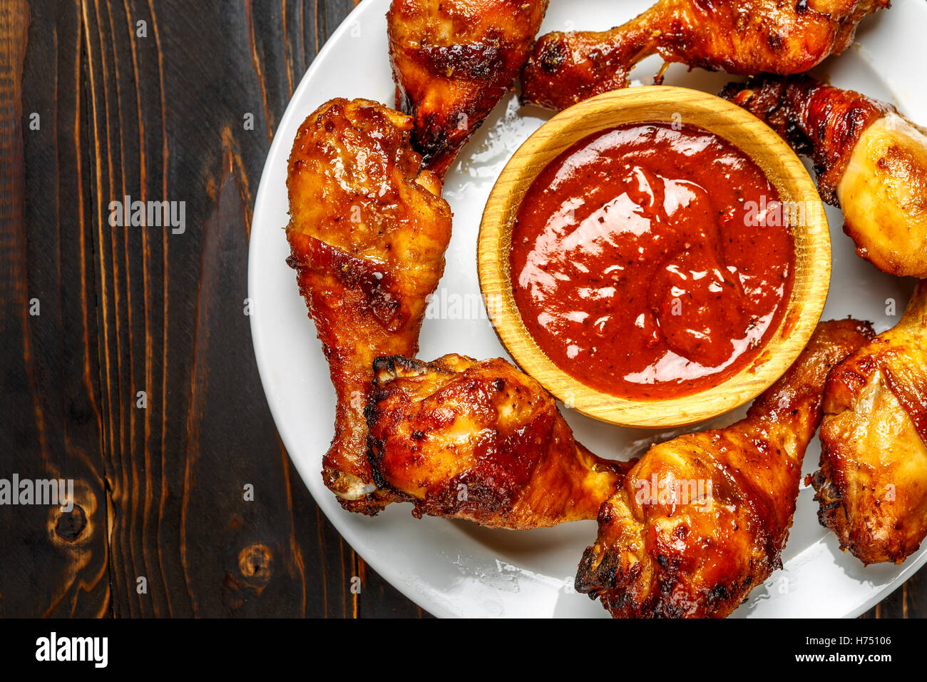 roasted chicken legs with herbs Stock Photo Alamy