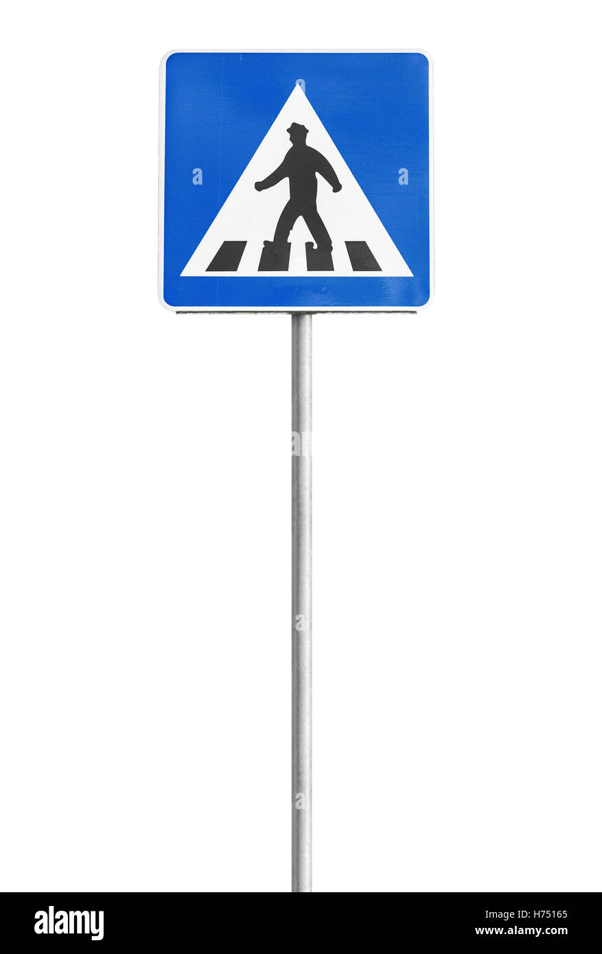 Blue square pedestrian crossing sign hi-res stock photography and ...