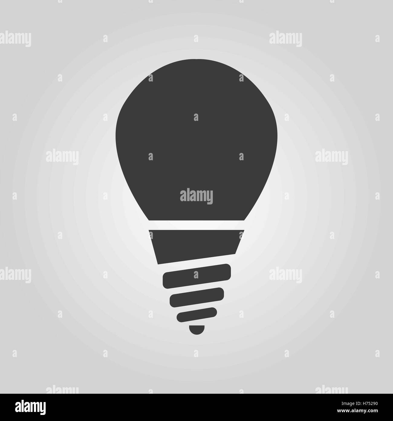 The incandescent lamp icon. Lamp and bulb, lightbulb, filament lamp