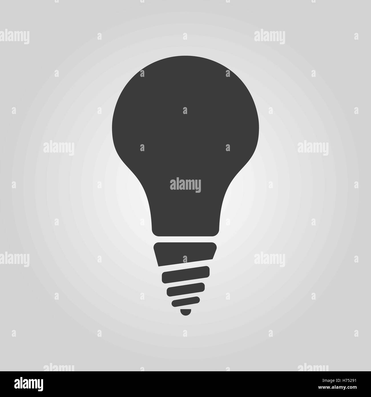 The incandescent lamp icon. Lamp and bulb, lightbulb, filament lamp