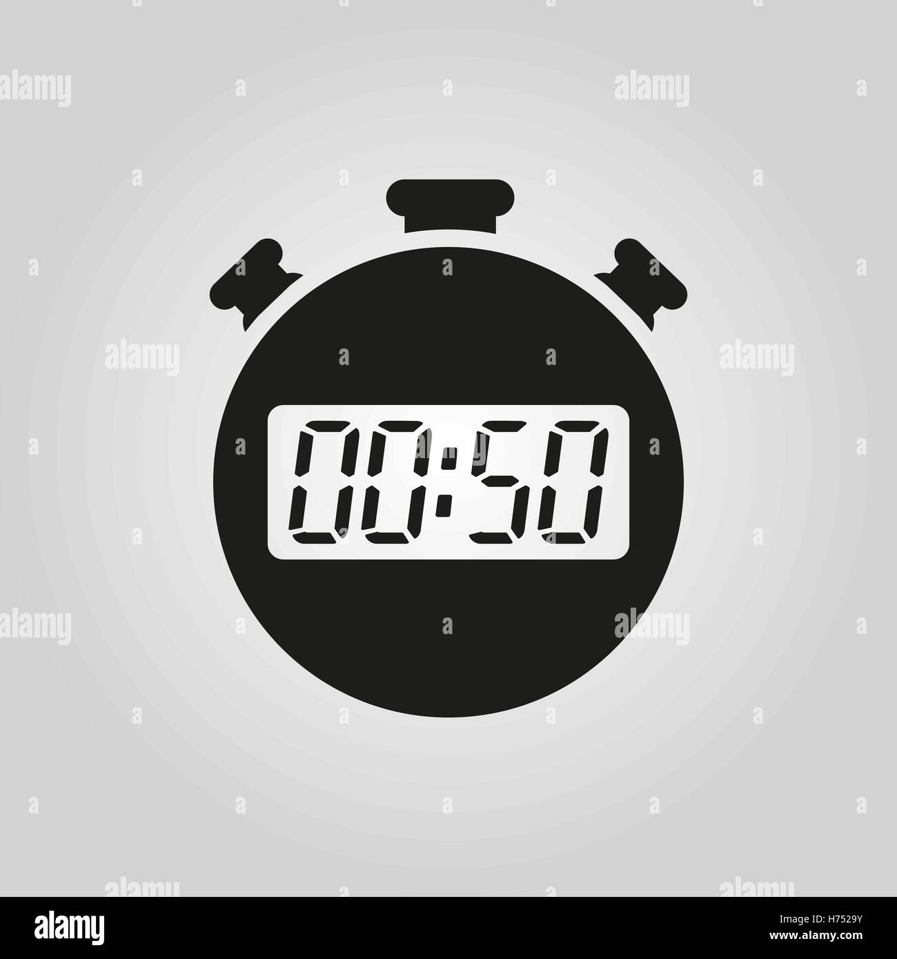 The 50 seconds, minutes stopwatch icon. Clock and watch, timer ...