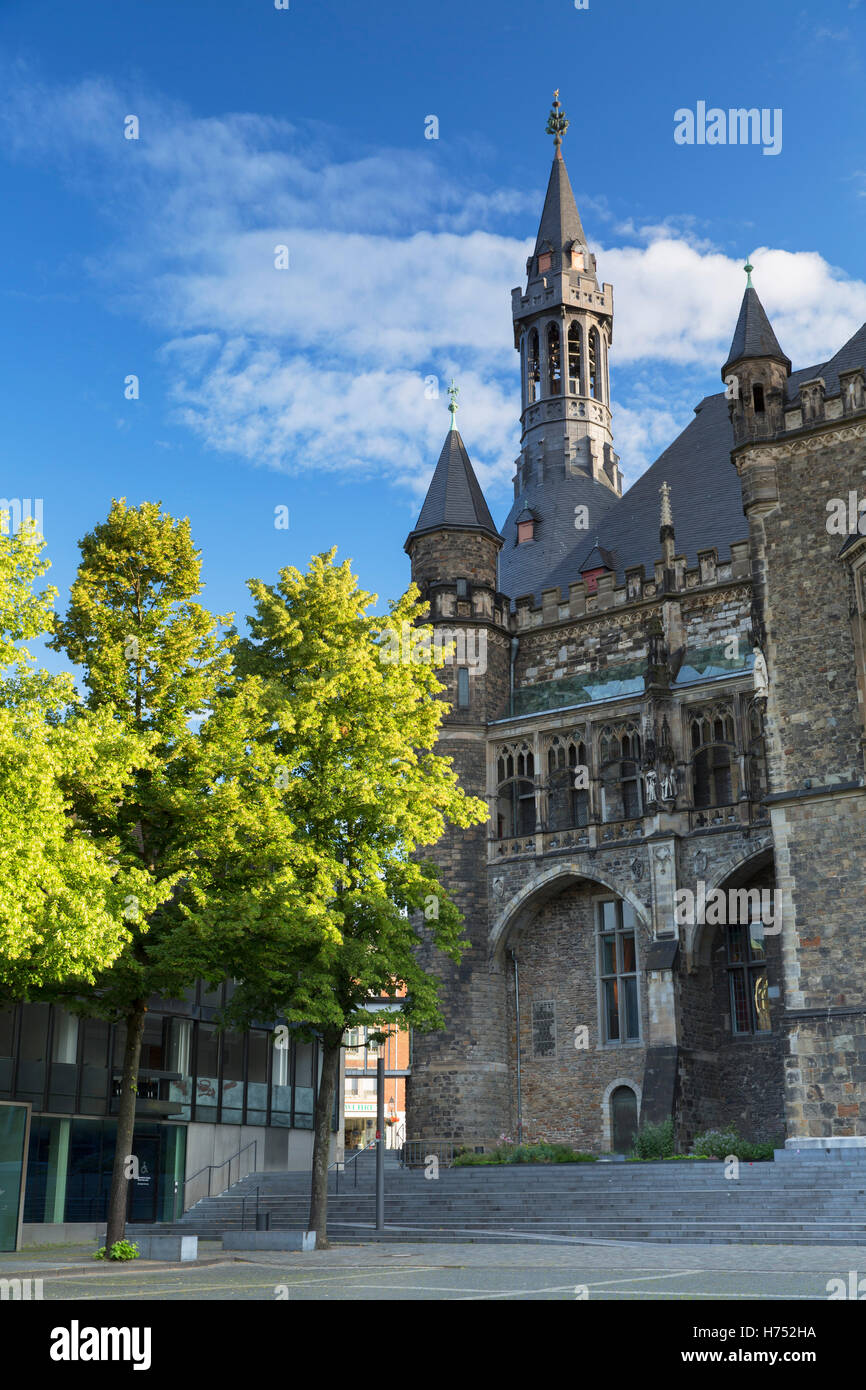 Rathaus (Town Hall), Aachen, North Rhine Westphalia, Germany Stock Photo