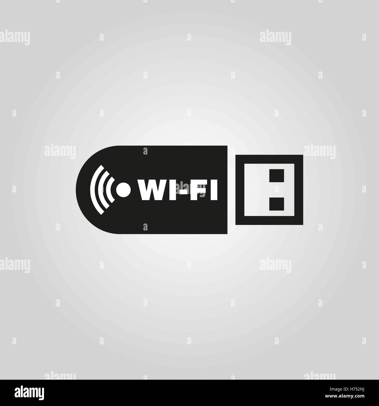 The wifi adapter icon. Transfer and connection, data symbol. UI. Web ...