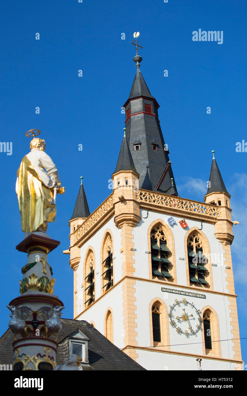 St Gangolf’s Church in Market Square, Trier, Rhineland-Palatinate, Germany Stock Photo