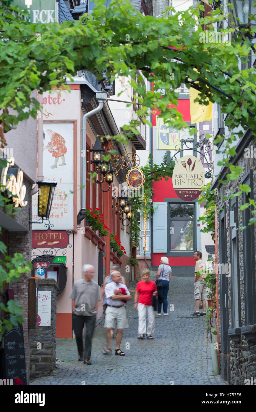 Street scene, Bernkastel-Kues, Rhineland-Palatinate, Germany Stock Photo