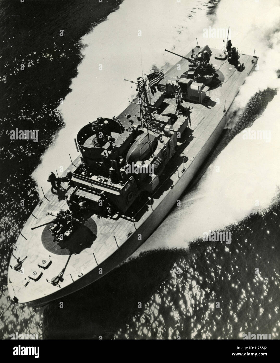 Ship torpedo boat PT-810, Chesapeake Bay, MD, USA Stock Photo