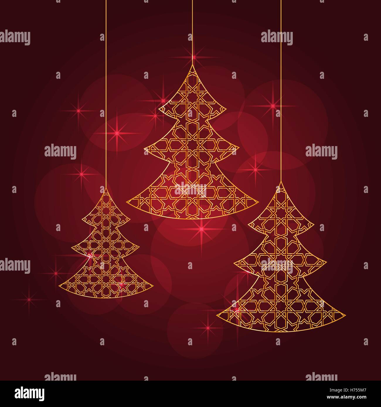 gold christmas tree Stock Vector Image & Art - Alamy
