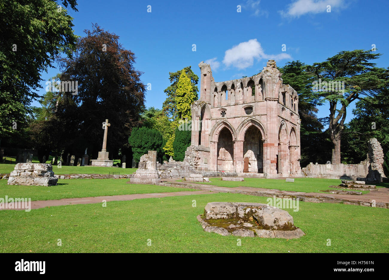 Dryburgh Abbey in Melrose area, Scotland Stock Photo