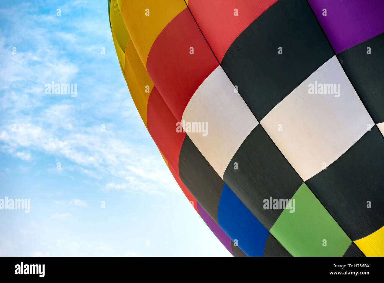 Hot air balloon in blue sky Stock Photo - Alamy