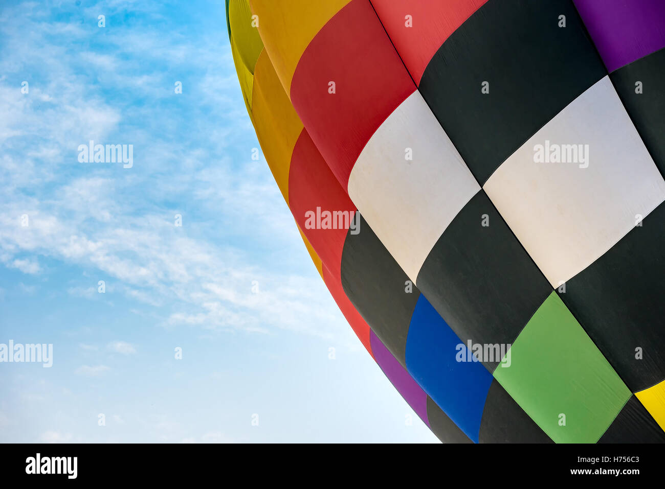 Hot air balloon in blue sky Stock Photo - Alamy