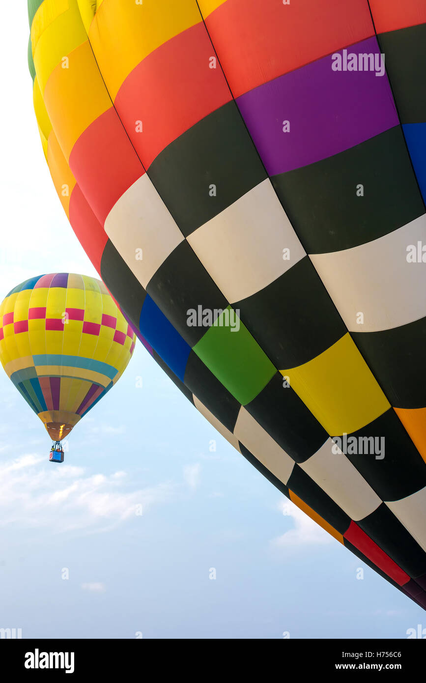 Hot air balloon in blue sky Stock Photo - Alamy