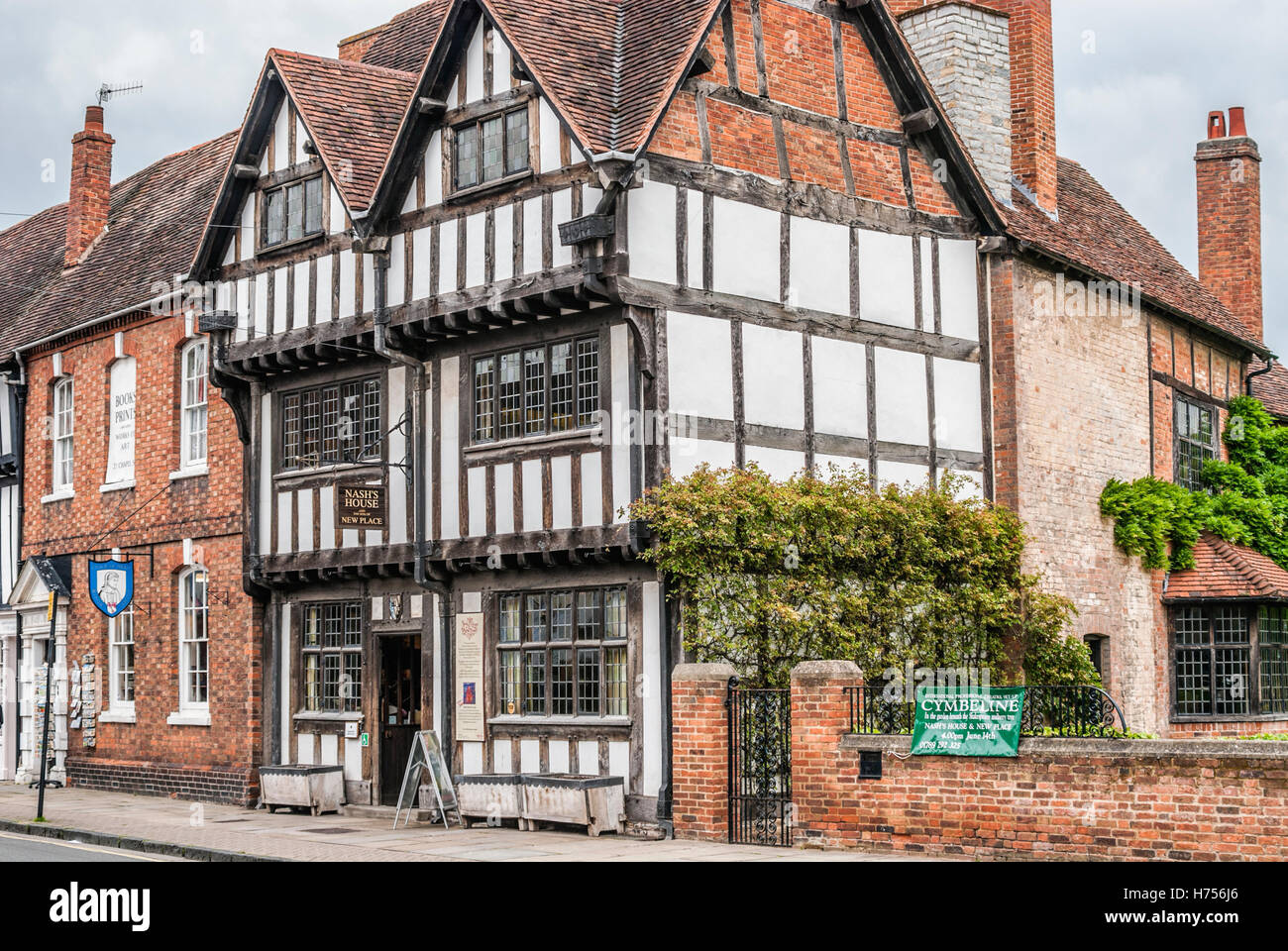 Nash's House and New Place in Stratford upon Avon. Shakespeare used to live there from 1611 till his death. Stock Photo