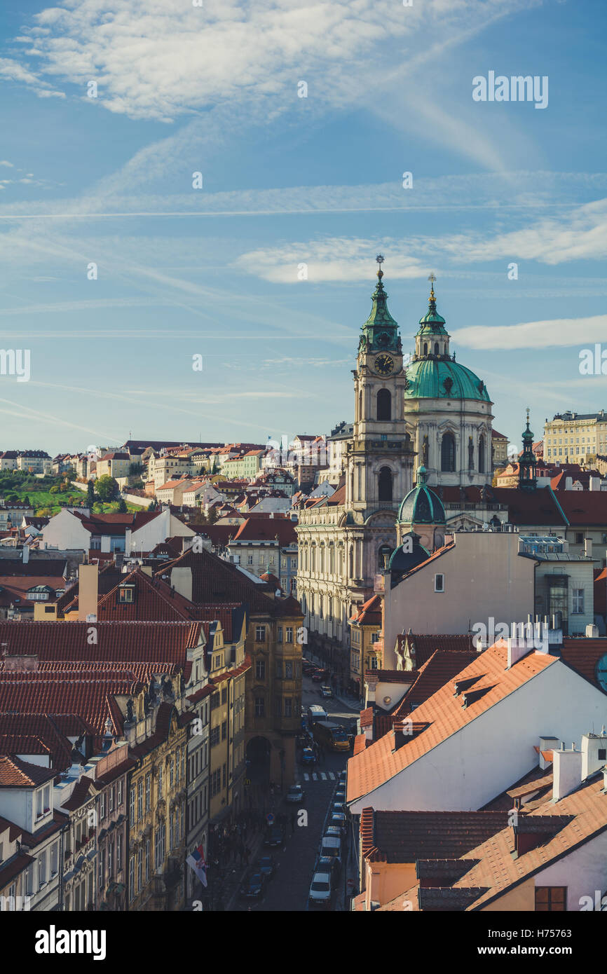 View from Charles Bridge Prague Stock Photo