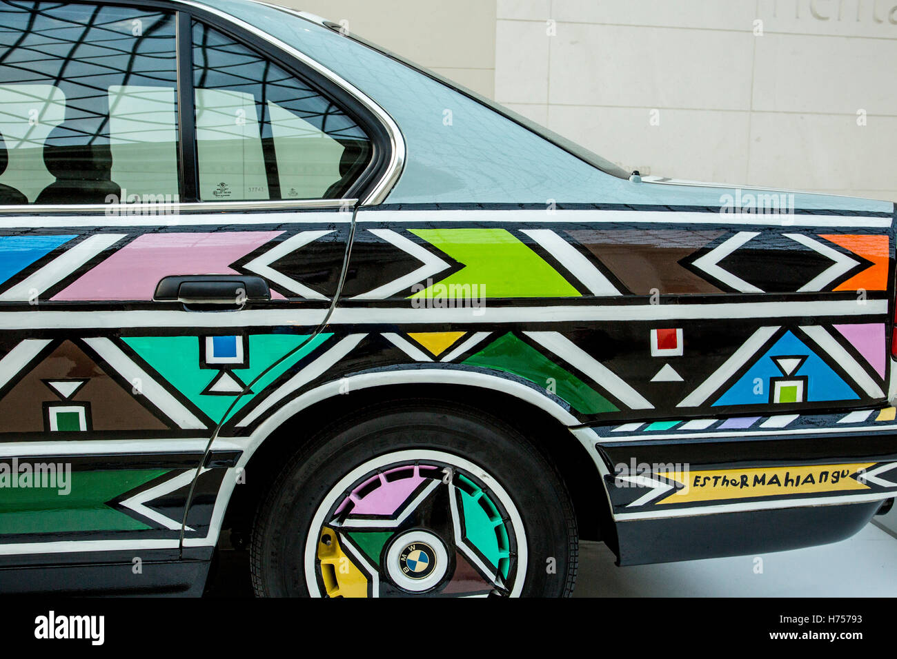 BMW Art Car created by Esther Mahlangu from South Africa At The