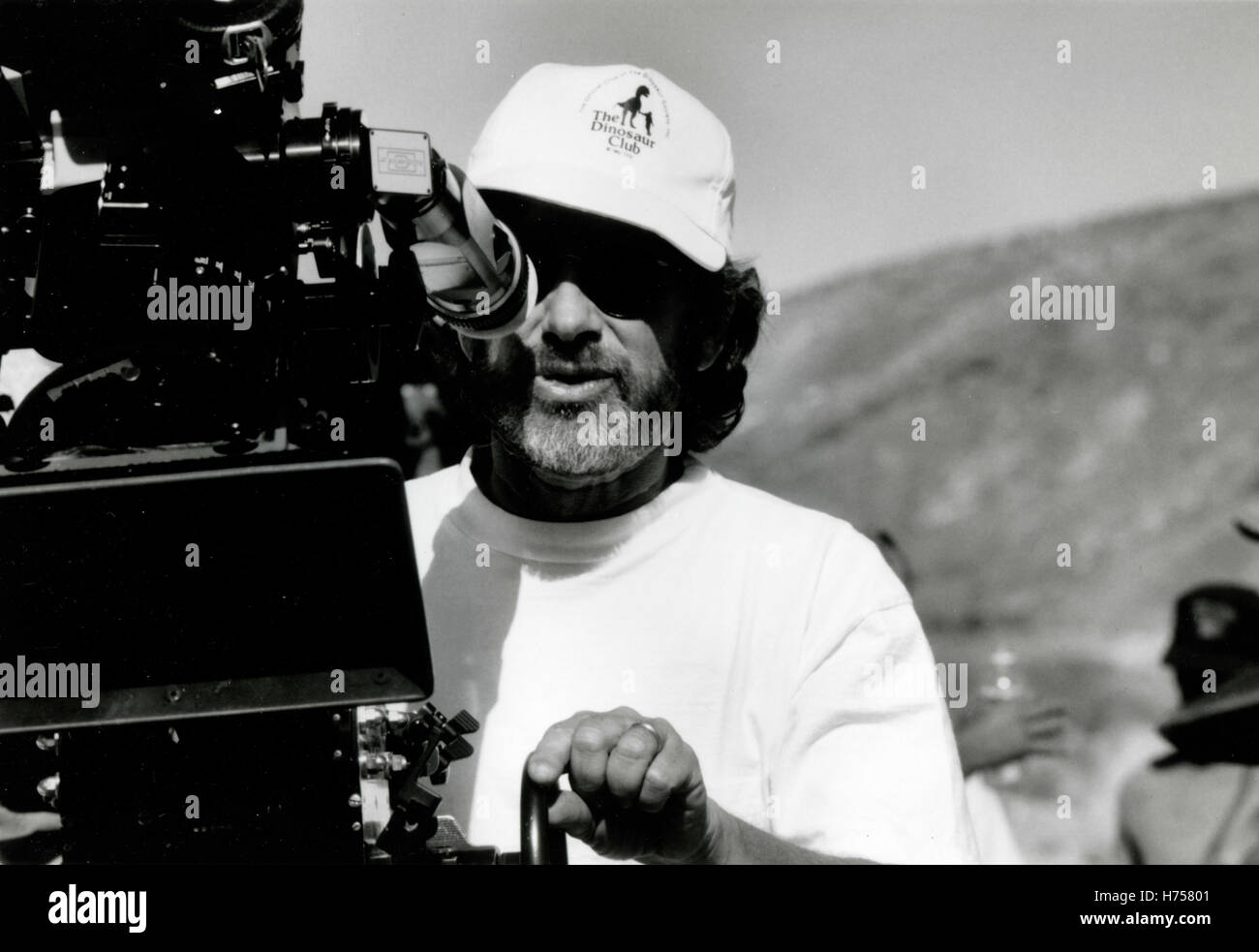 American filmmaker Steven Spielberg during the shooting of the film